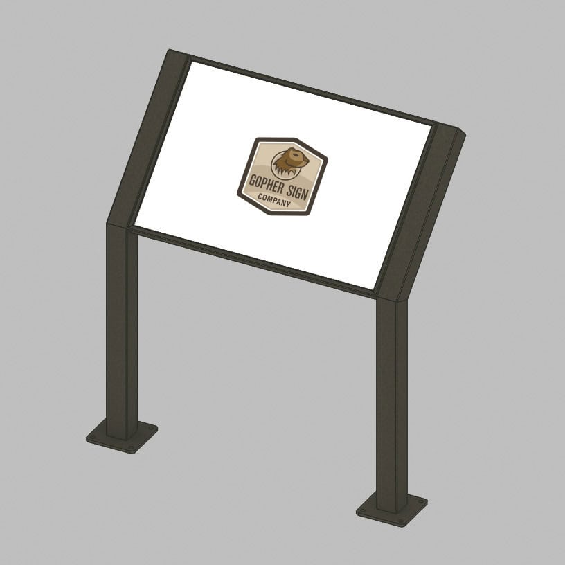Cantilever Pad Mount 36 24 Textured Brown 161320 1 - Gopher Sign Company
