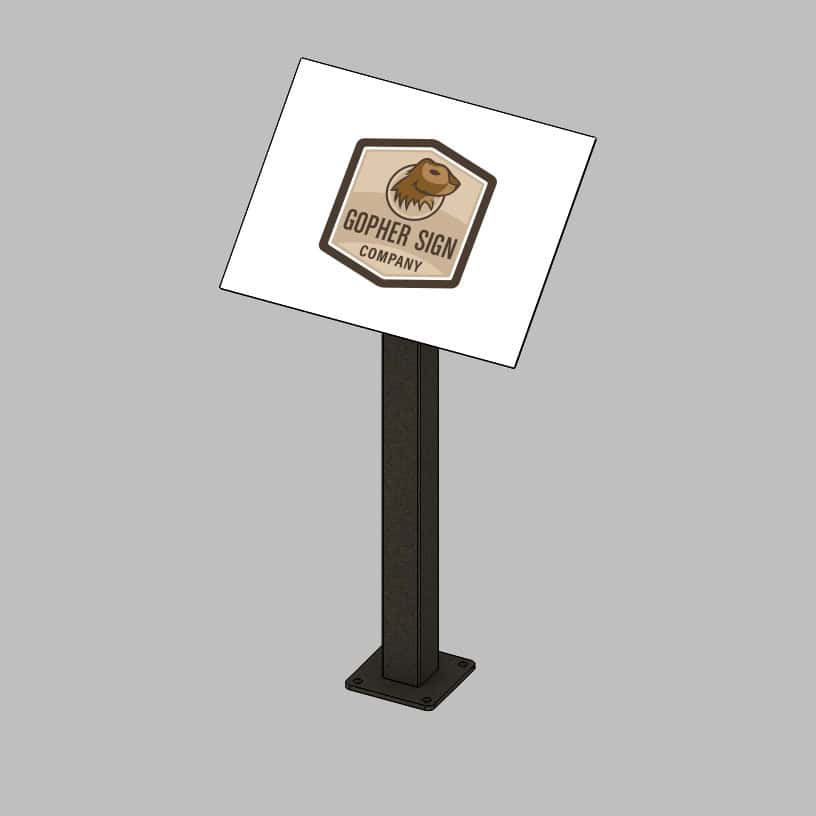 Pedestal Pad Mount 24 18 Textured Brown 181210 1 - Gopher Sign Company