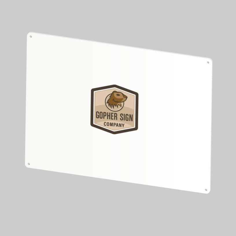 Wall Mount Pad Mount 24 18 White 2 - Gopher Sign Company